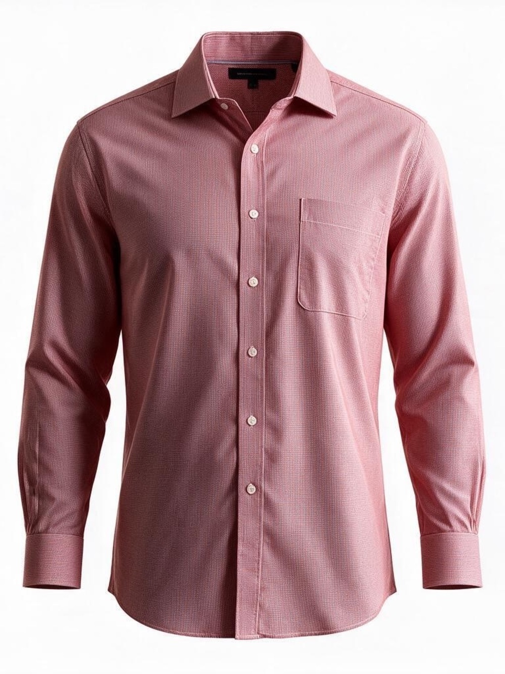 Tommy Hilfiger Slim Fit Red and White Striped Button Down Shirt 16.5 neck